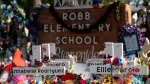 Memorial at Robb elementary school dedicated to the victims of the May shooting in Uvalde^ Texas. Uvalde^ TexasUnited States - June 5^ 2022.