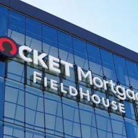 ROCKET Mortgage Fieldhouse^ in the heart of downtown Cleveland^ Ohio. Cleveland^ Ohio