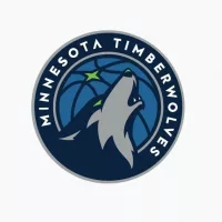 Minnesota Timberwolves^ Sports editorial vector logo is printed on white paper.