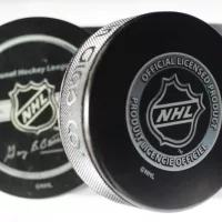 Official game puck from NHL^ National hockey league^ USA.