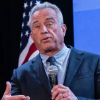 Robert F. Kennedy Jr. at a campaign stop in Brooklyn^ NY on May 1^ 2024