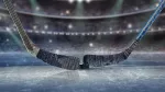 Ice hockey players on the grand ice arena