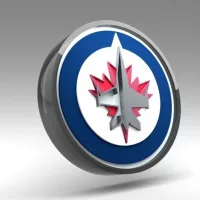Emblem of the Winnipeg Jets. The Winnipeg Jets are a professional ice hockey team. Logo for presentation or infographics. 3D render. 3D Illustration