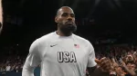 LeBron James at Paris 2024 Olympic Games match between the United States and Brazil at the Bercy Arena. Paris-France^ August 6^ 2024