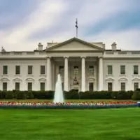 Early spring at the White House Washington DC