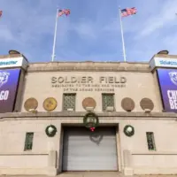 Soldier Field^ located in downtown Chicago^ is home to the NFL Chicago Bears. Chicago^ IL^ USA - December 17^ 2024
