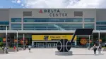 Delta Center in Salt Lake City^ Utah^ USA - June 28^ 2023. The Delta Center is an indoor venue.