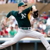 Oakland Athletics starting pitcher Sonny Gray (54) pitches against the Arizona Diamondbacks at Salt River Fields at Talking Stick on March 6^ 2014 in Scottsdale^ Arizona.