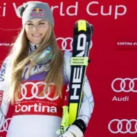 Lindsey Vonn takes 1st place during the Audi Fis Alpine Ski World Cup Women's downhill Race - Cortina d'Ampezzo^ Italy January 23^ 2016