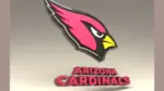 Emblem of the Arizona Cardinals. The Arizona Cardinals are a professional American football team. Template for presentation or infographics. 3D render. 3D Illustration
