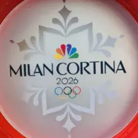 Milan Cortina 2026 Winter Olympic Games sign promotion^ NBC^ Italy^ logo^ National Broadcasting Company