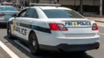 FBI agents in Washington DC. Police FBI car patrolling the streets of the capital. FBI vehicle near the U.S. Capitol. Federal agents. Criminal activity in DC. FBI car near Capitol Hill. Police