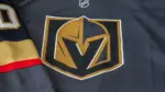 Detail of the Vegas Golden Knights jersey. The Golden Knights are a NHL hockey team. Calgary^ Alberta - September 26^ 2024