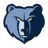 Memphis Grizzlies Logo A blue bears head with yellow eyes on white background