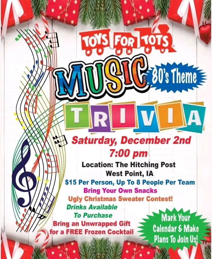 Toys for Tots 3rd Annual Music Trivia!