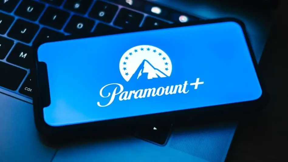 Paramount plus logo on smartphone screen. Rostov-on-Don^ Russia - November 15 2021