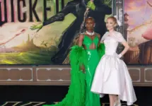 Cynthia Erivo and Ariana Grande at the premiere for Wicked at the Dorothy Chandler Pavilion. LOS ANGELES^ CA. November 09^ 2024