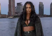 Ciara Miller attends Christian Cowan fashon show during New York Fashion Week SS25 on East Side heliport in New York on September 8^ 2024