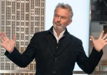 Sam Neill visits Empire State Building in New York on March 6^ 2024 to celebrate series premiere of Peacock's 'Apples Never Fall'