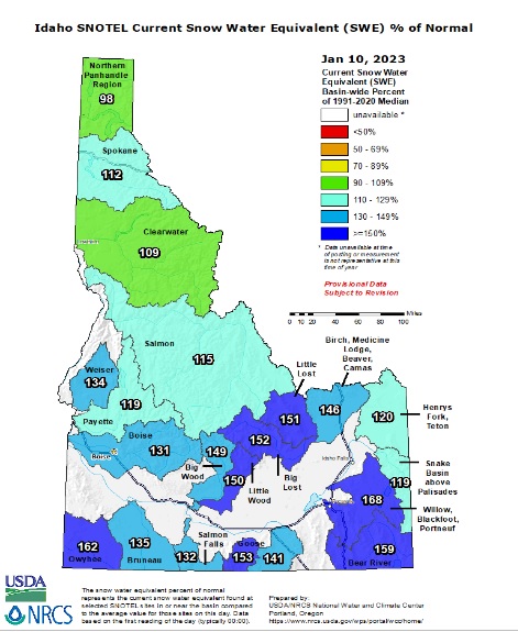 NRCS Idaho Releases January 2023 Water Supply Outlook Report | KOZE