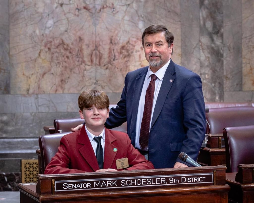 Lewiston Teen Serves as Senate Page for Sen. Mark Schoesler - Vimarsana News
