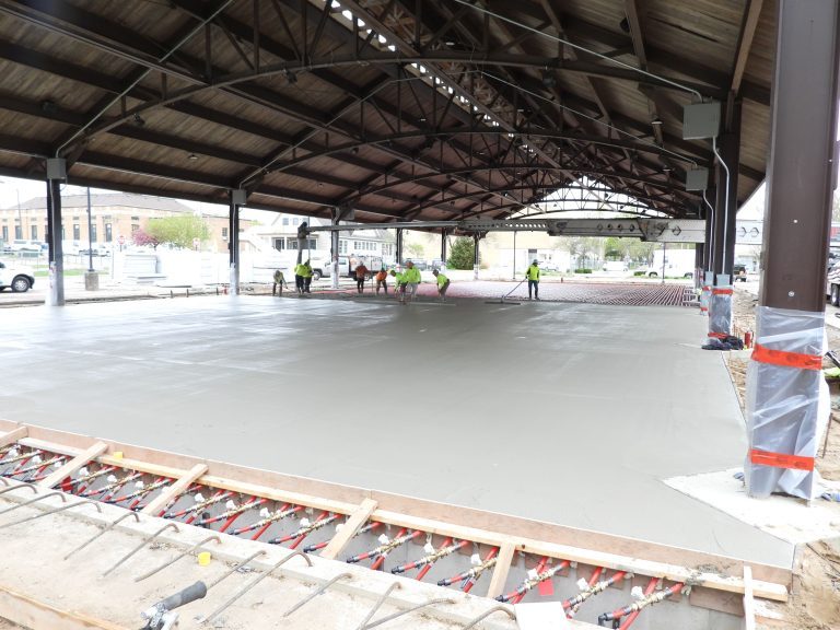 Concrete poured at South Haven ice rink and pavilion this week | WIRX ...
