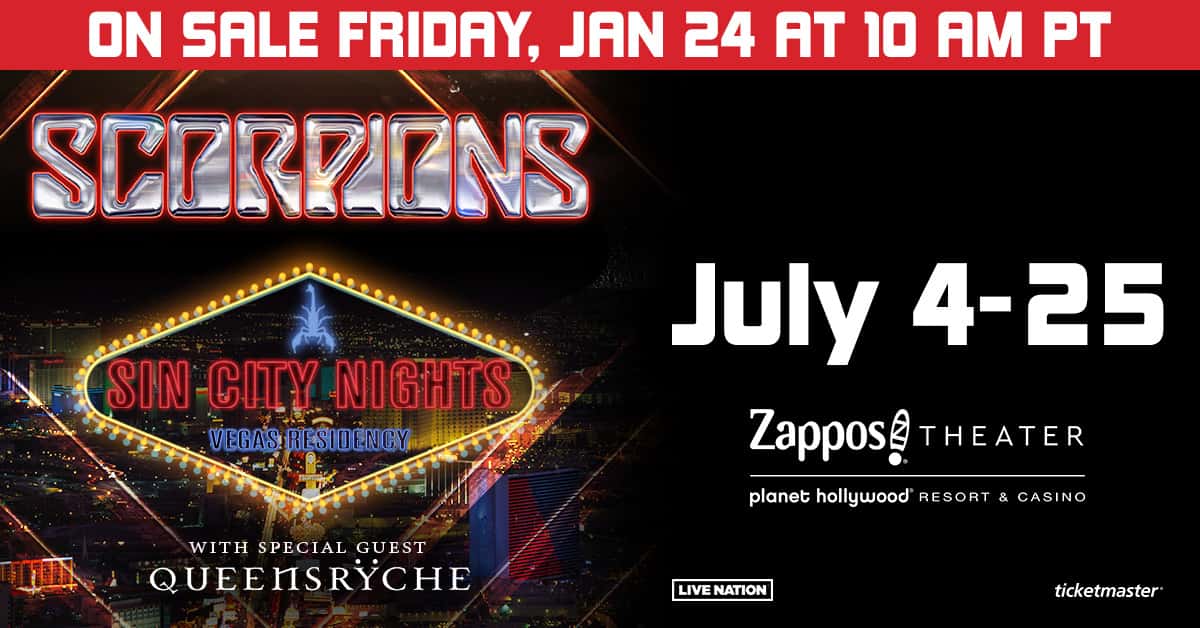 Scorpions “SIN CITY NIGHTS” – POSTPONED