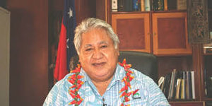 Western Samoa's current Prime Minister, Tuilaepa Aiono Sailele Malielegaoi.