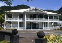 A picture of the court house in American Samoa.