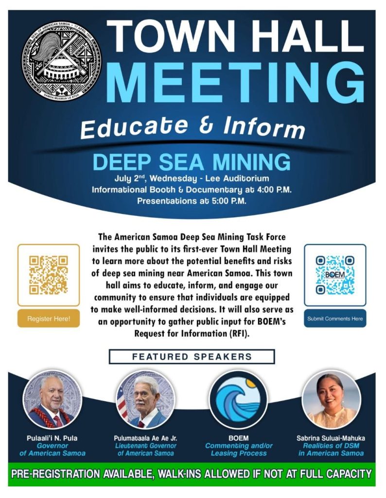 Town Hall meeting on deep sea mining