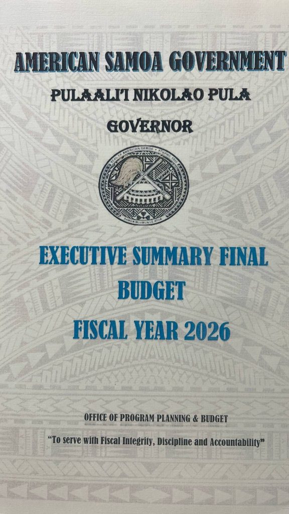 First budget of Pula and Pulu Administration totals $815.3 million
