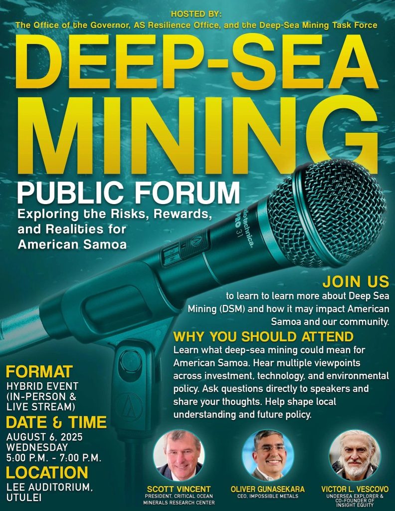 Deep Sea Mining Forum: Exploring Risks, Rewards, Realities