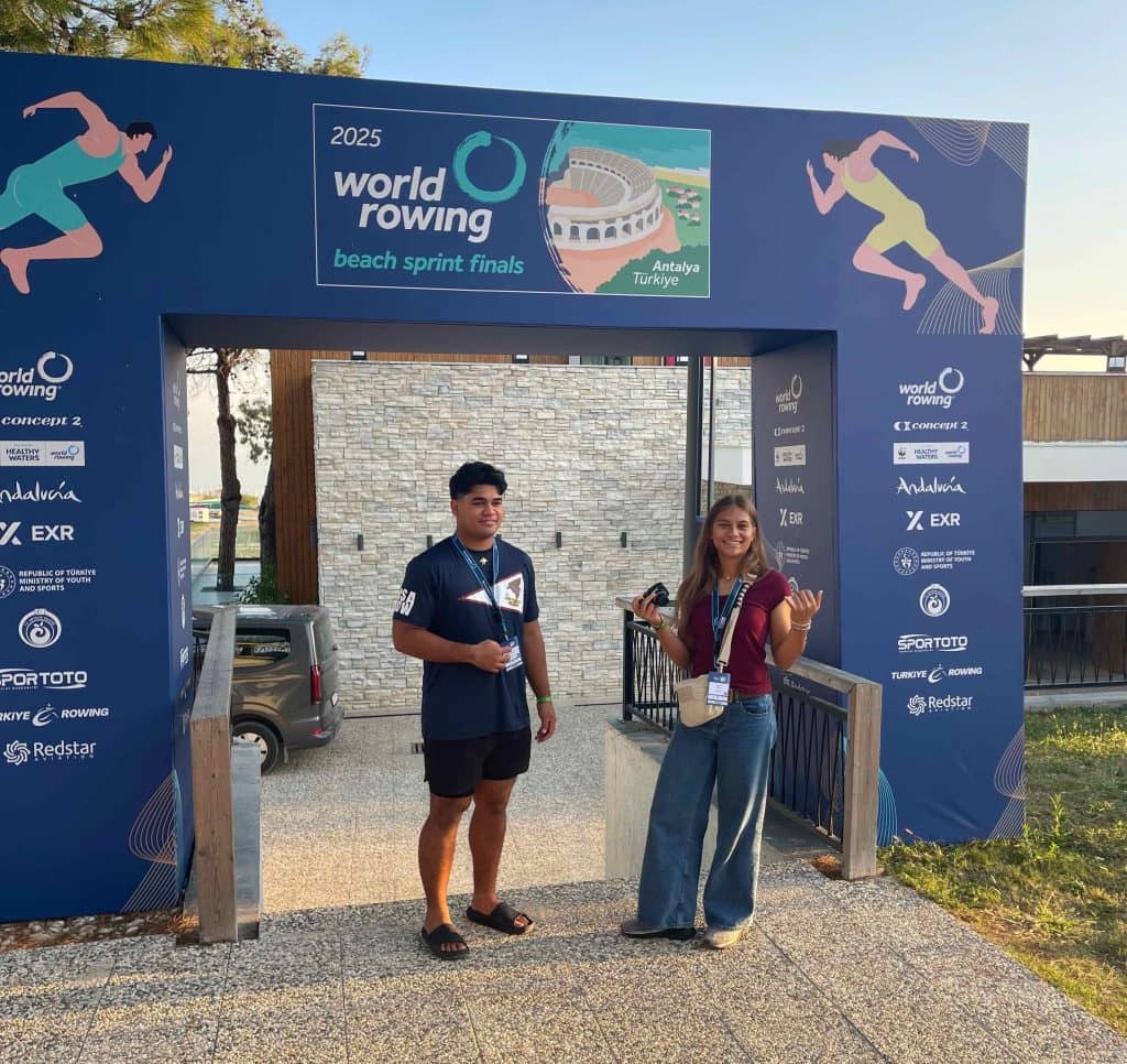 Carneal & Tupulua compete in World Rowing Beach Sprint finals