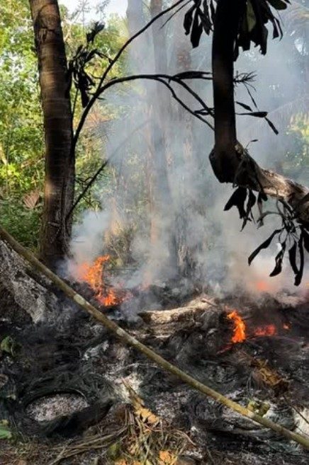 Burning of tires is prohibited