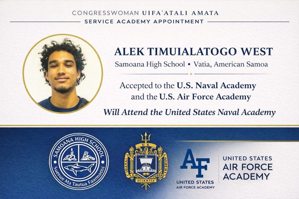 Alek West accepted to Naval & Air Force Academic