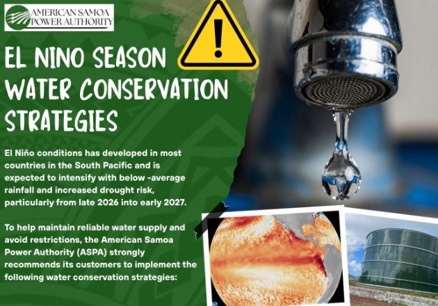 ASPA advises residents to conserve water
