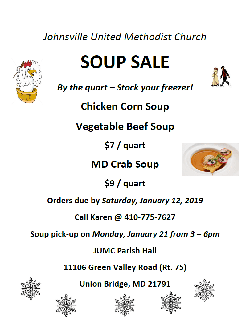 Johnsville United Methodist Church Soup Sale | 106.9 The Eagle - WWEG-FM