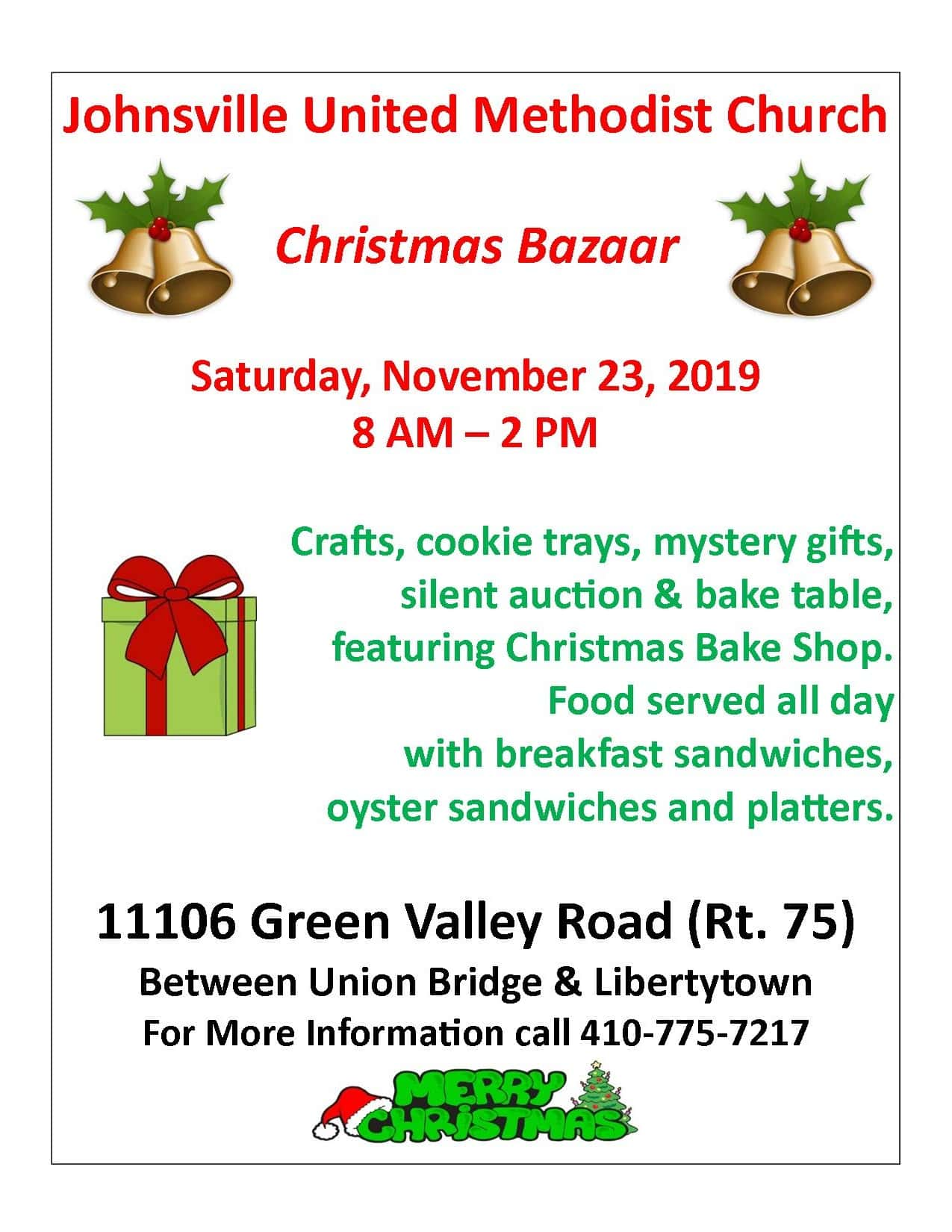 Johnsville United Methodist Church Christmas Bazaar | 106.9 The Eagle - WWEG-FM