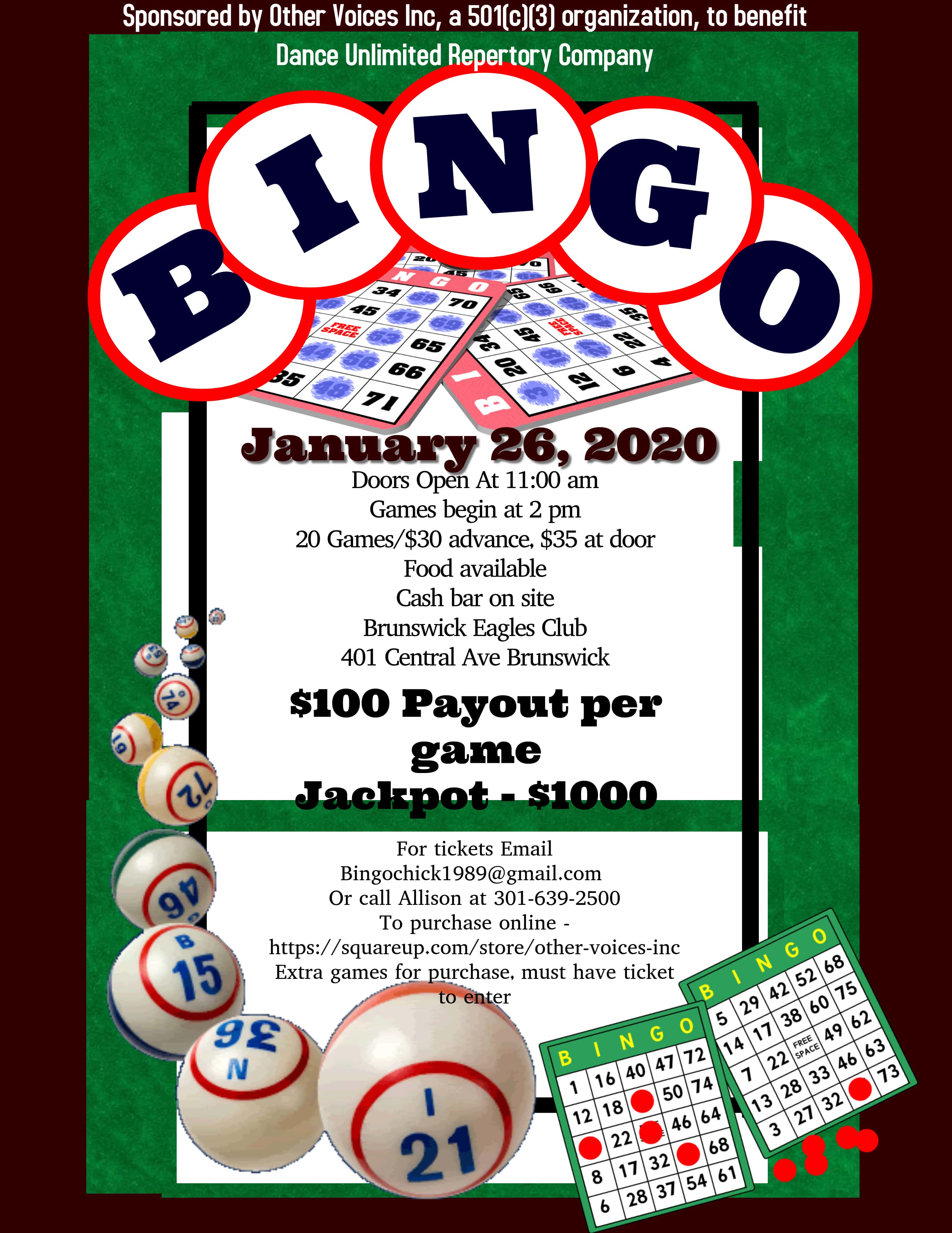 Cash Bingo for a good cause Key 103