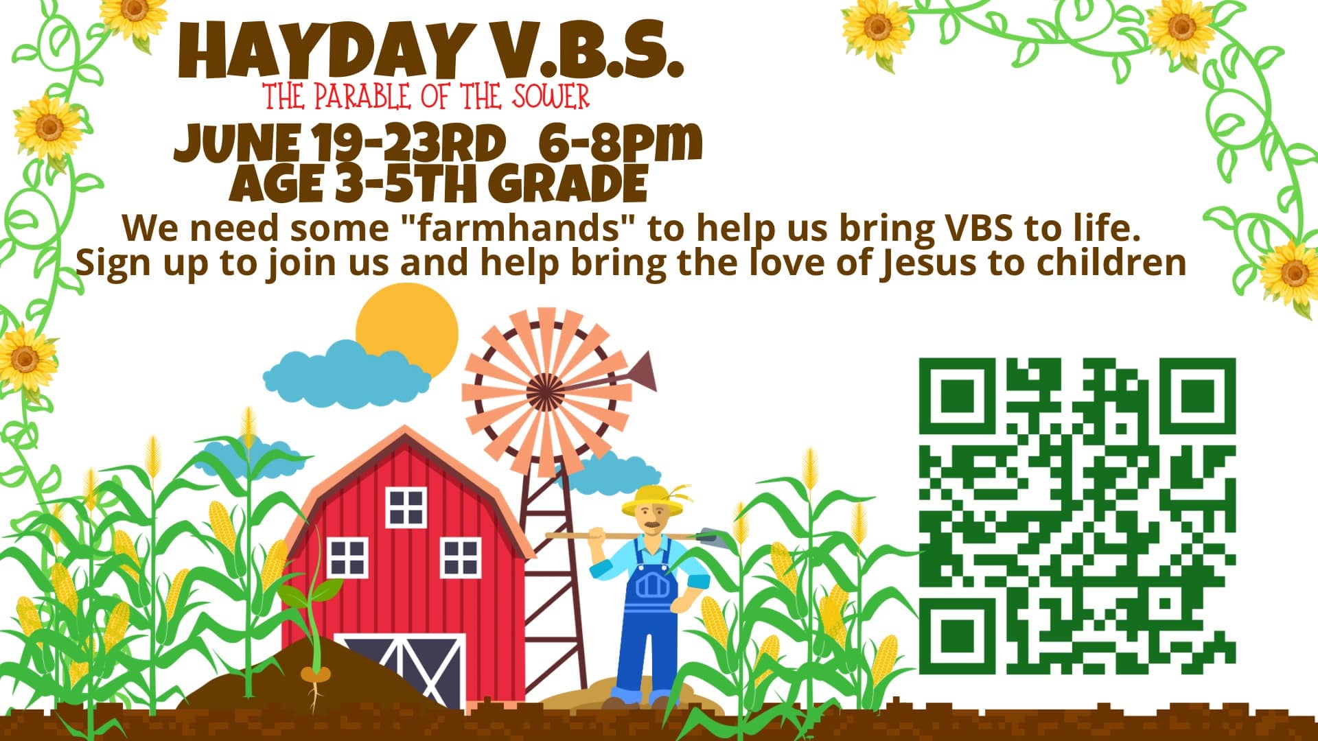 HAYDAY VACATION BIBLE SCHOOL