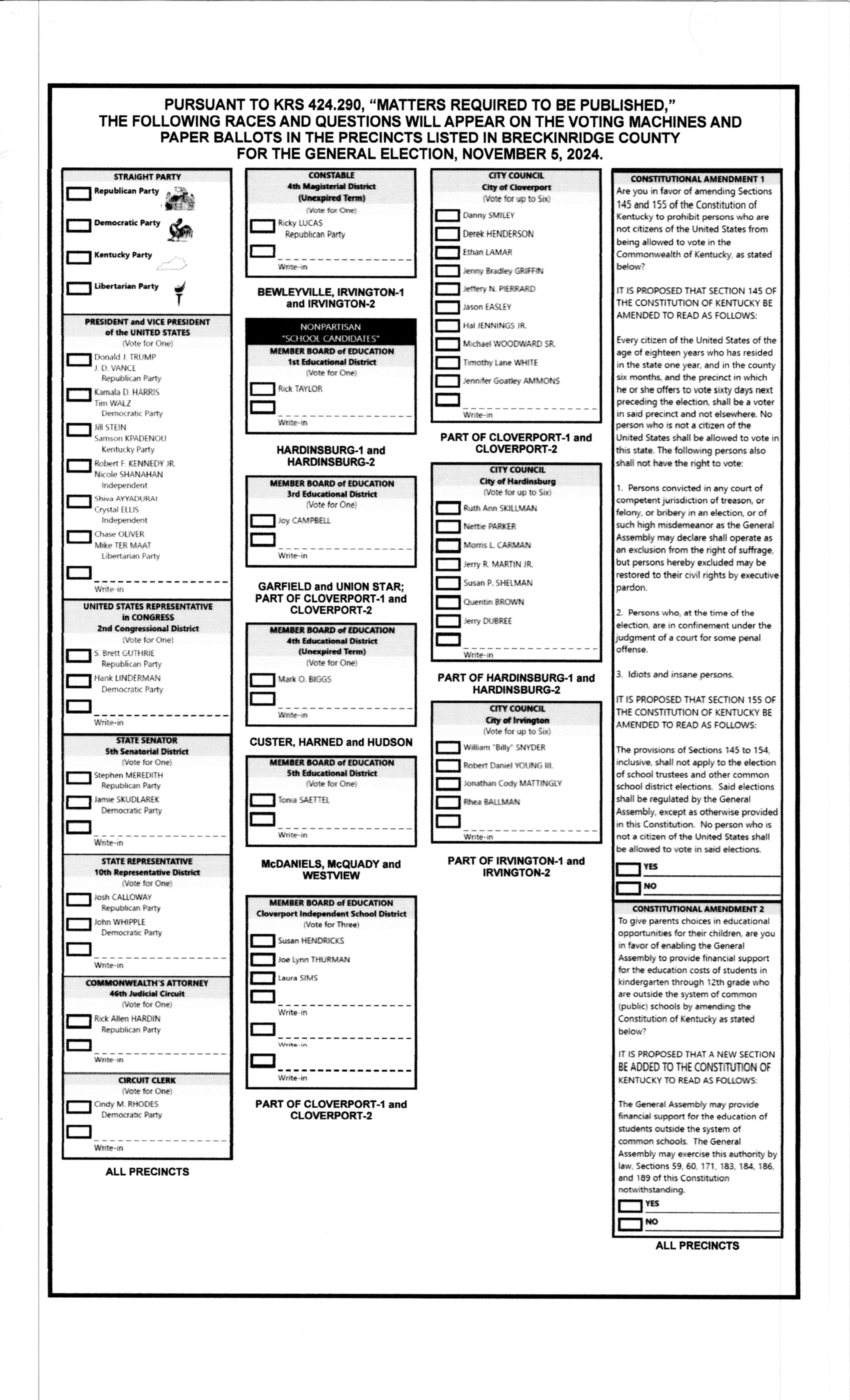 Election 2024 Races From White House To School Boards, State