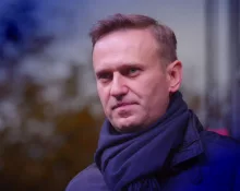 Politician Alexei Navalny speaks at an opposition rally; Novosibirsk^ Russia-October 3^ 2017.