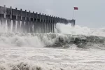 Photo taken amid sea spray and crashing waves as Hurricane Ike's outer bands impact the Florida coast^ September 2008.