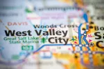 West Valley City. Utah. USA as seen on map