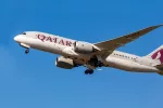 Passenger jet Qatar Boeing taking off at Budapest - Liszt F - international airport. Hungary Budapest Jun. 14^ 2021