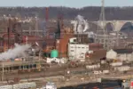 A busy industrial scene on the Monongahela River near Pittsburgh PA