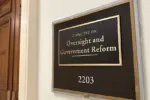WASHINGTON - APRIL 2^ 2025: Committee on Oversight and Government Reform 2203 sign an entrance exterior at house office building