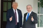 President Donald Trump greets Israeli Prime Minister Benjamin Netanyahu as he arrives at the White House. WASHINGTON D.C.^ USA - SEPTEMBER 29^ 2025