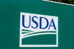 'USDA' logo/sign. The US Department of Agriculture is responsible for laws related to farming^ forestry^ and food Peru - Circa August 2018: USDA Service Center