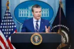 Pete Hegseth^ Defense Secretary^ speaks at a White House press briefing after a Black Hawk helicopter collided with American Airlines flight 5342 by DCA airport WASHINGTON – January 30 2025